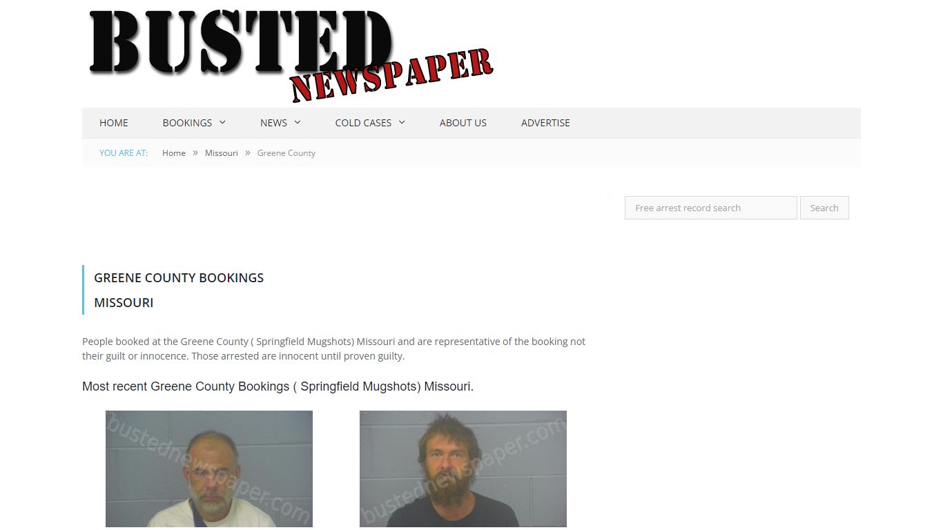 Greene County, MO ( Springfield MO ) Mugshots - BUSTEDNEWSPAPER.COM